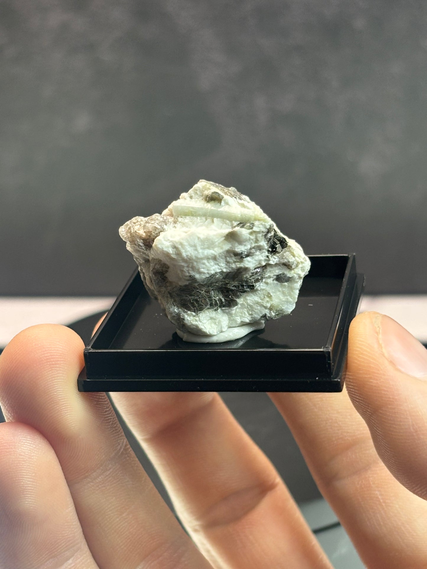 Aquamarine, Smokey Quartz, and Mica On Feldspar