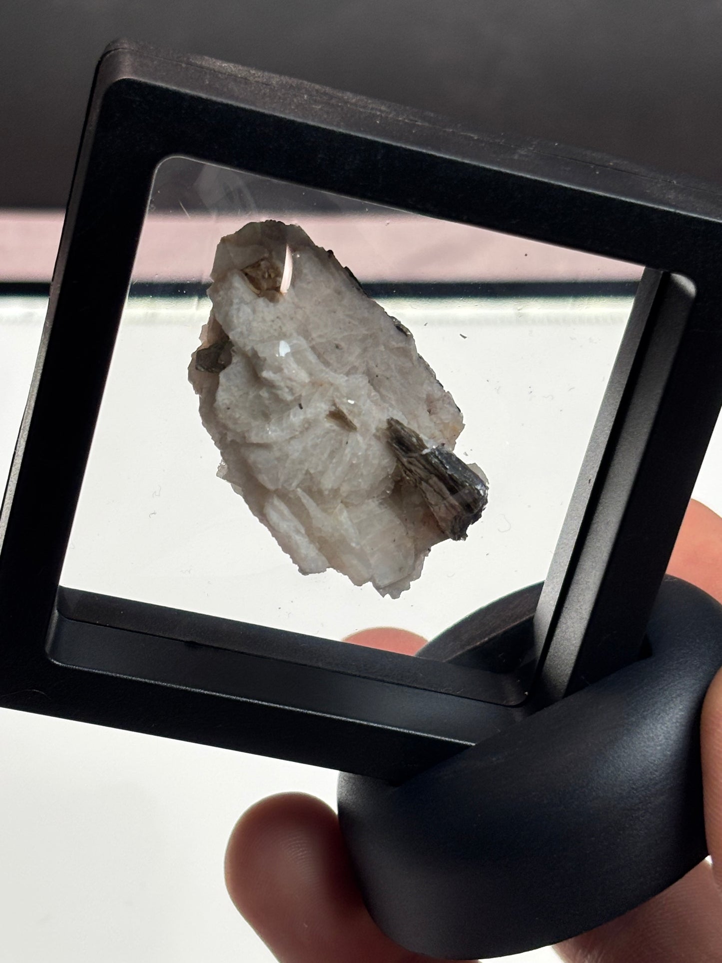 Black Tourmaline on Matrix W/ Mica