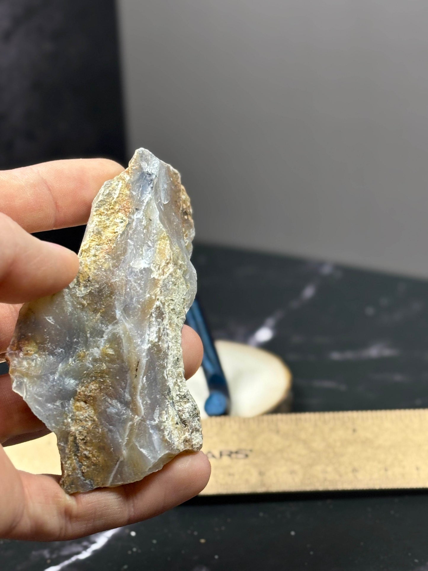 Blue Opal Specimen! Little to No UV. - Hawthorne’s Treasures