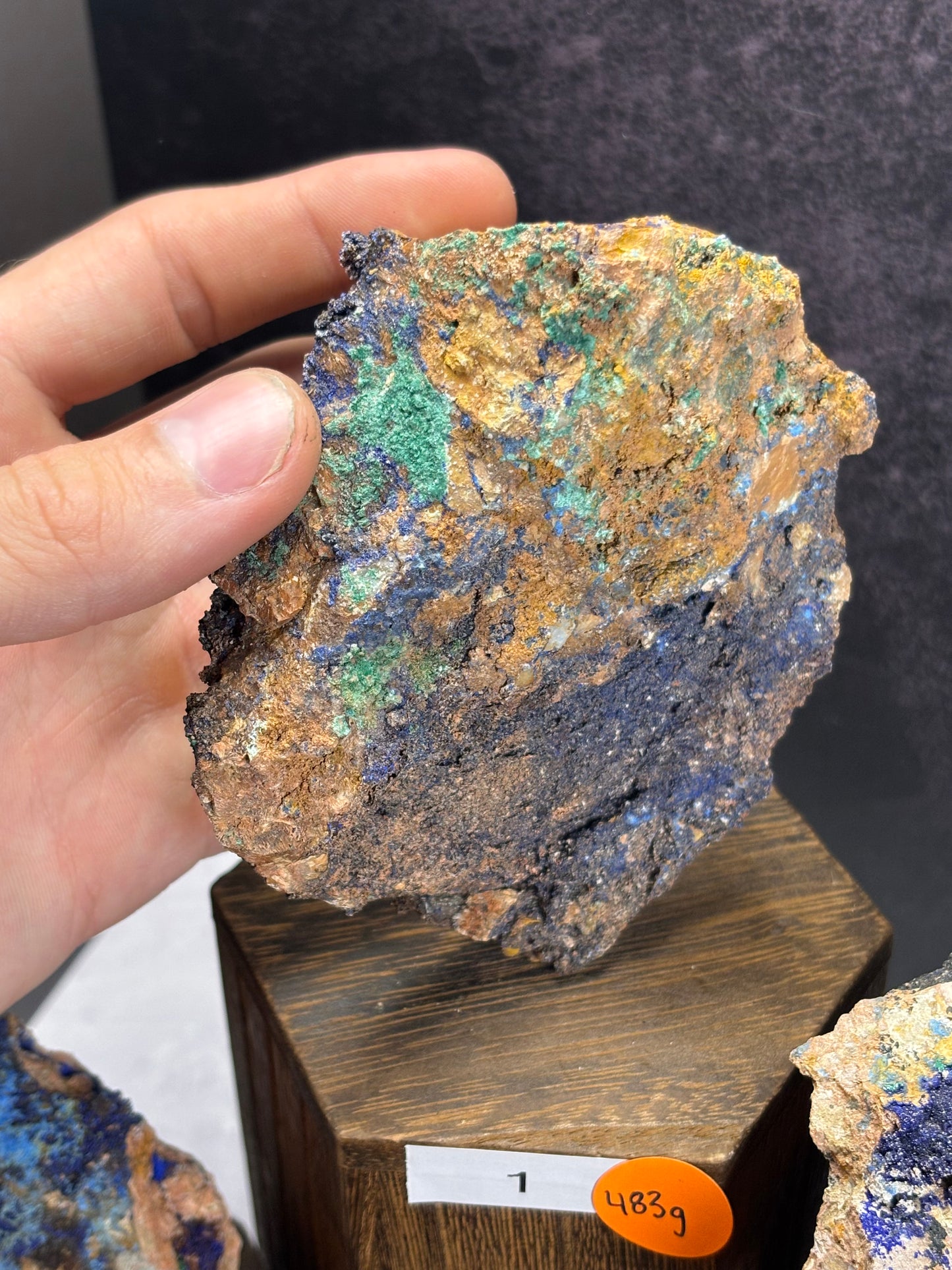 Azurite/Malachite/Chrysocolla- Morocco