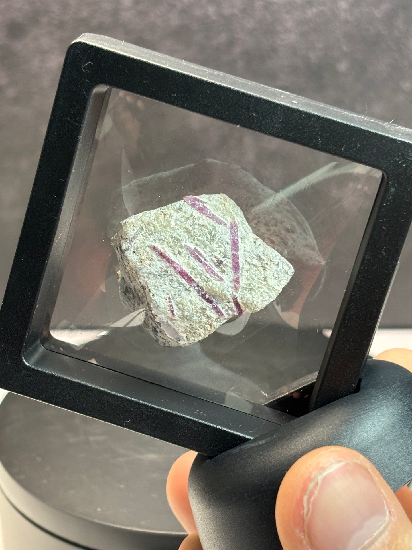 Ruby In a Crystal Matrix. 2.5” Display