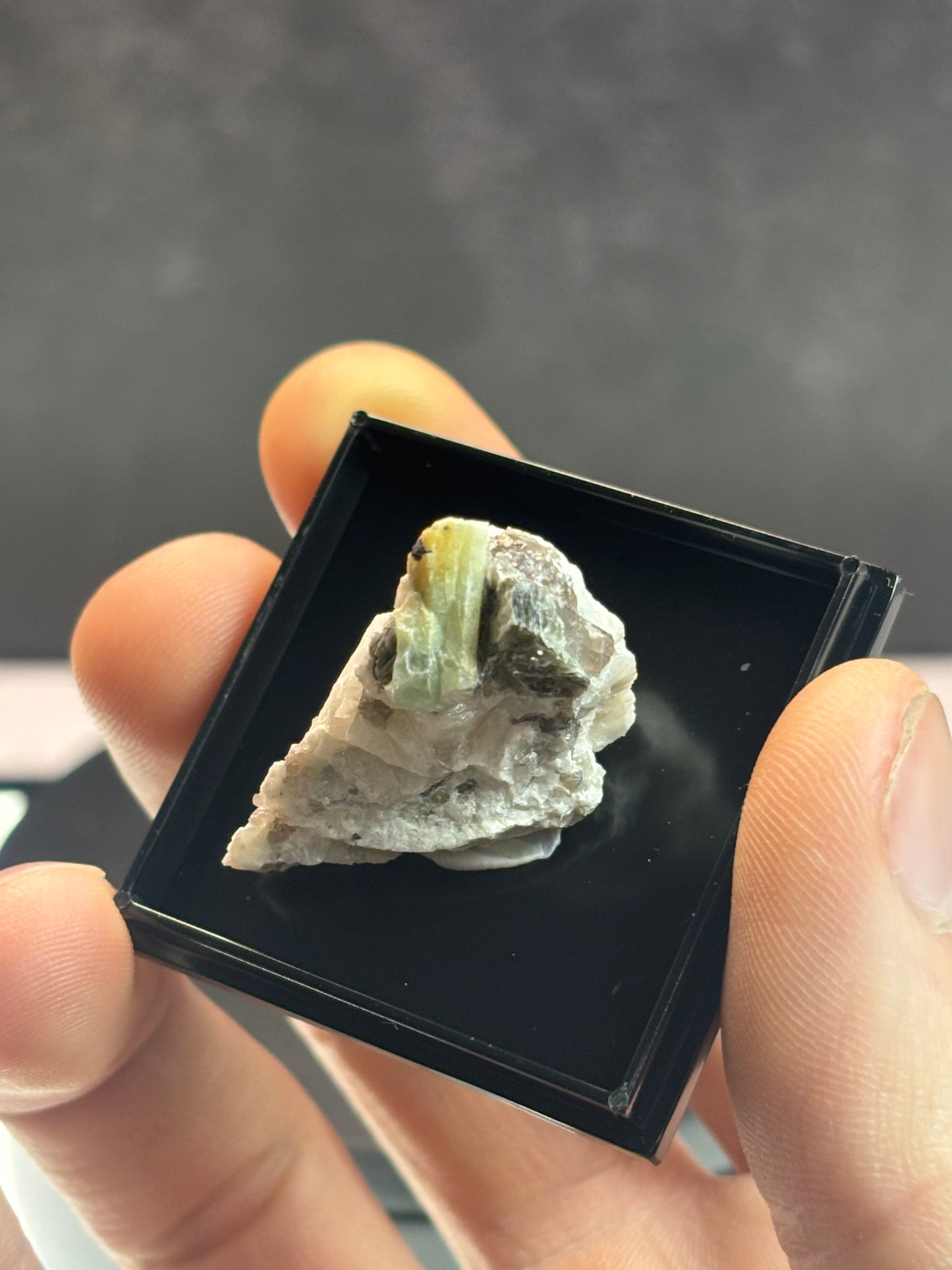 Heliodor and Smokey Quartz on Feldspar - BC Canada