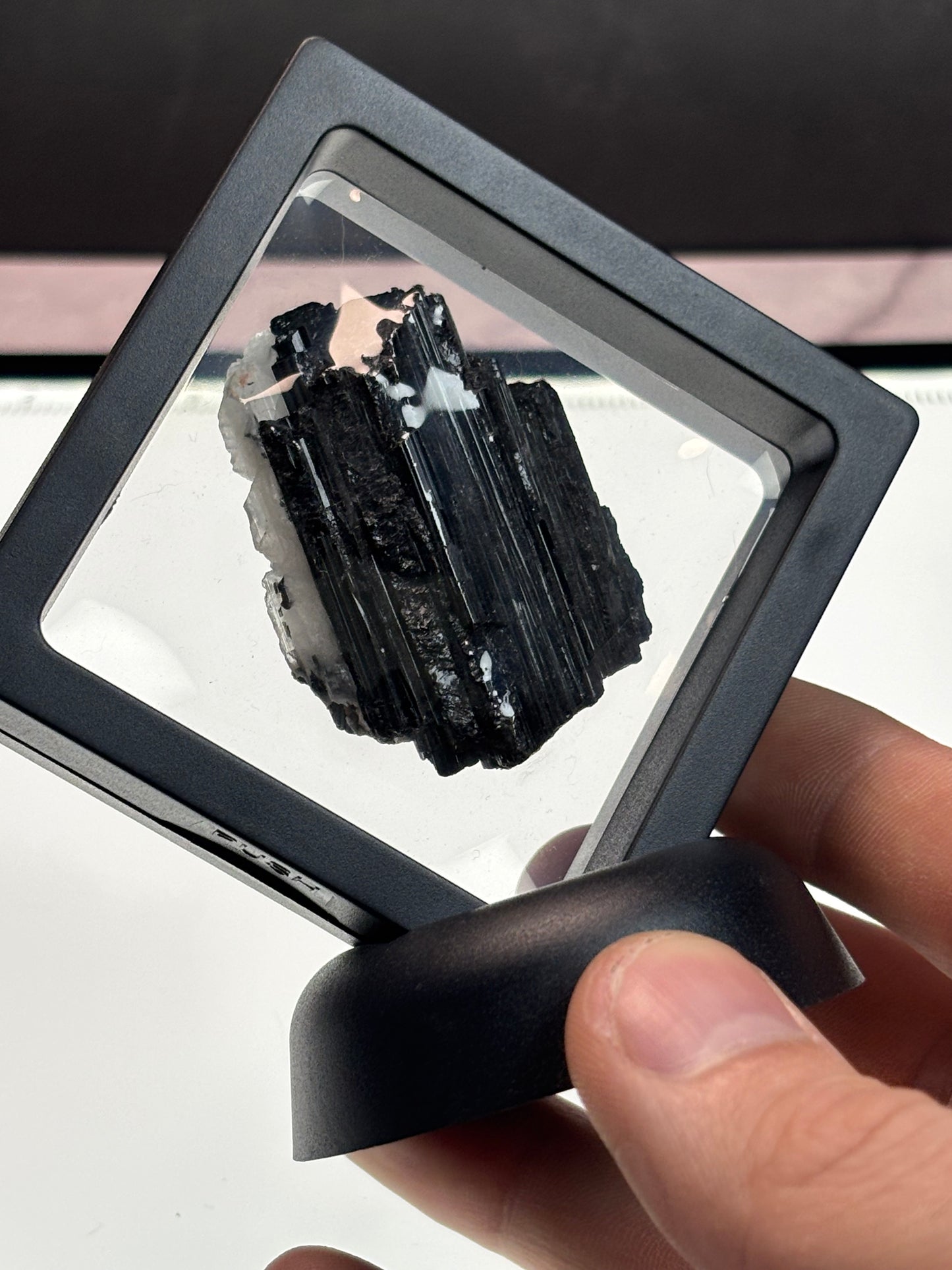 Black Tourmaline Specimen! 2.5” Display