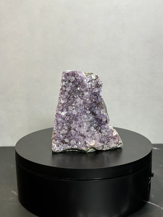 Amethyst Cluster! Free standing Cut base!