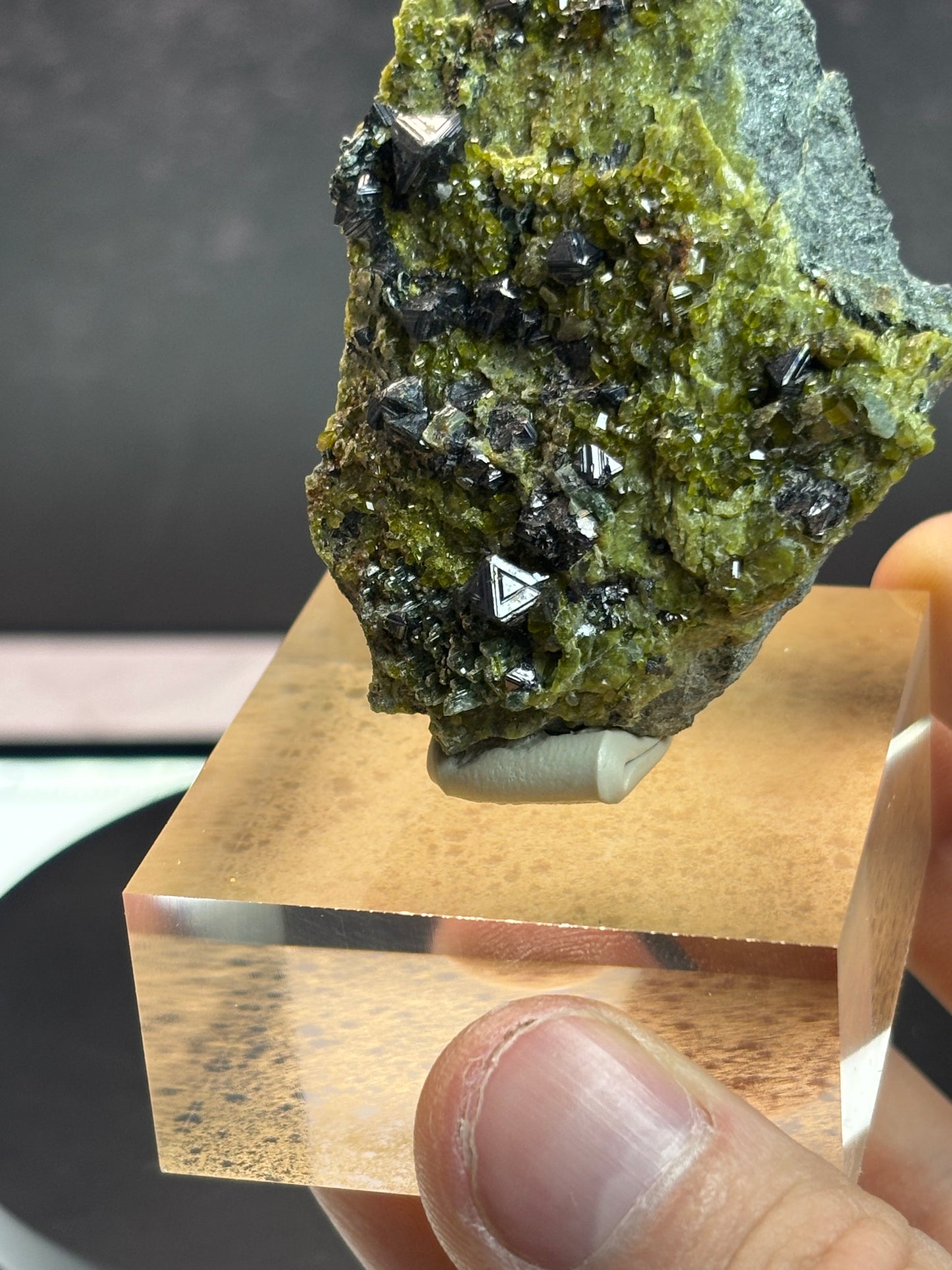 Magnetite and Vesuvianite on Matrix