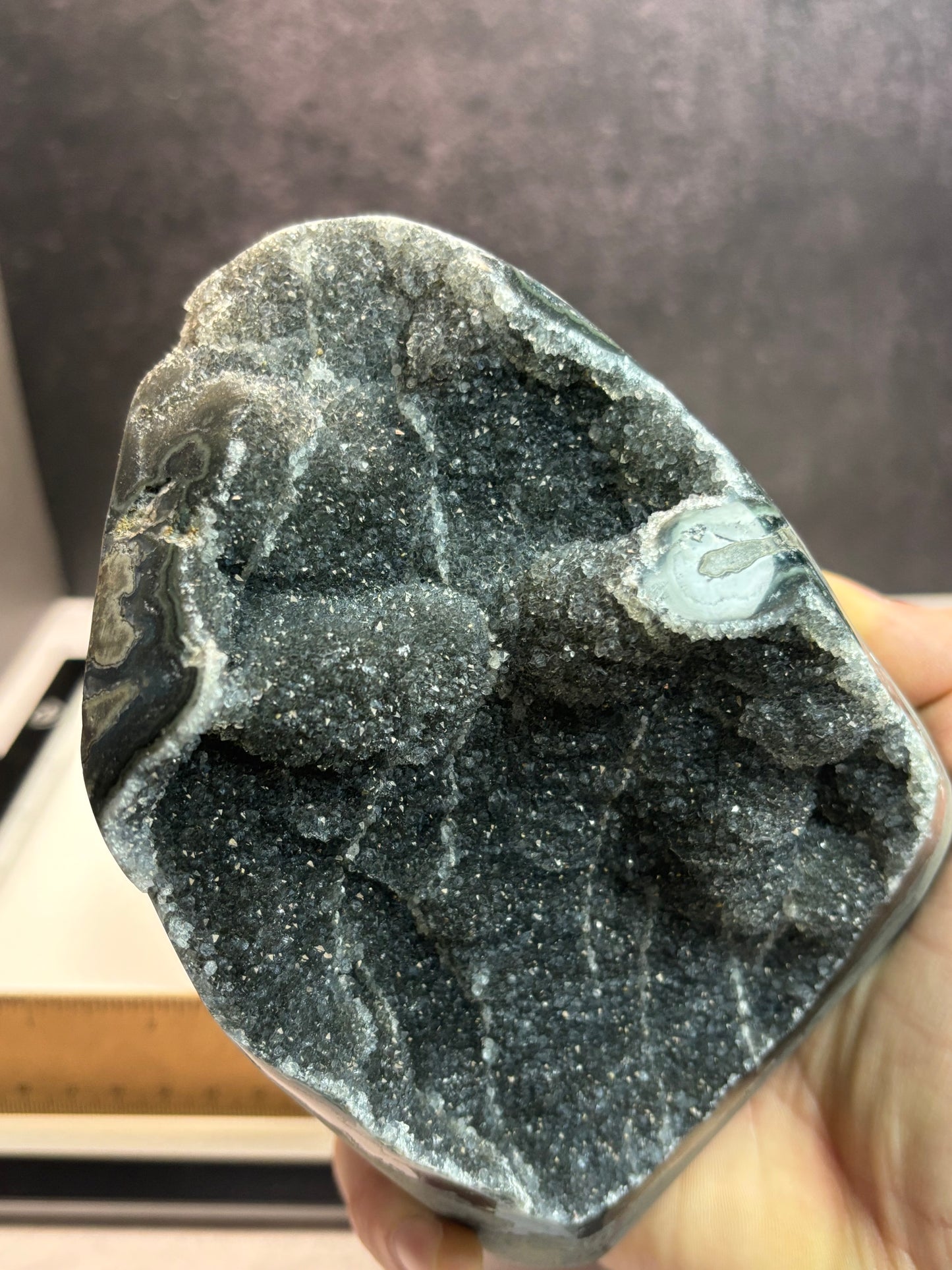 Black Amethyst Specimen! Cut Base