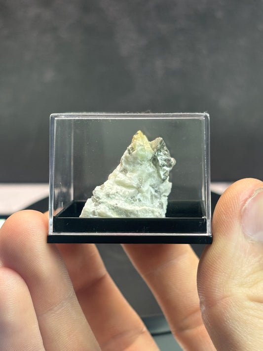 Heliodor and Smokey Quartz on Feldspar - BC Canada