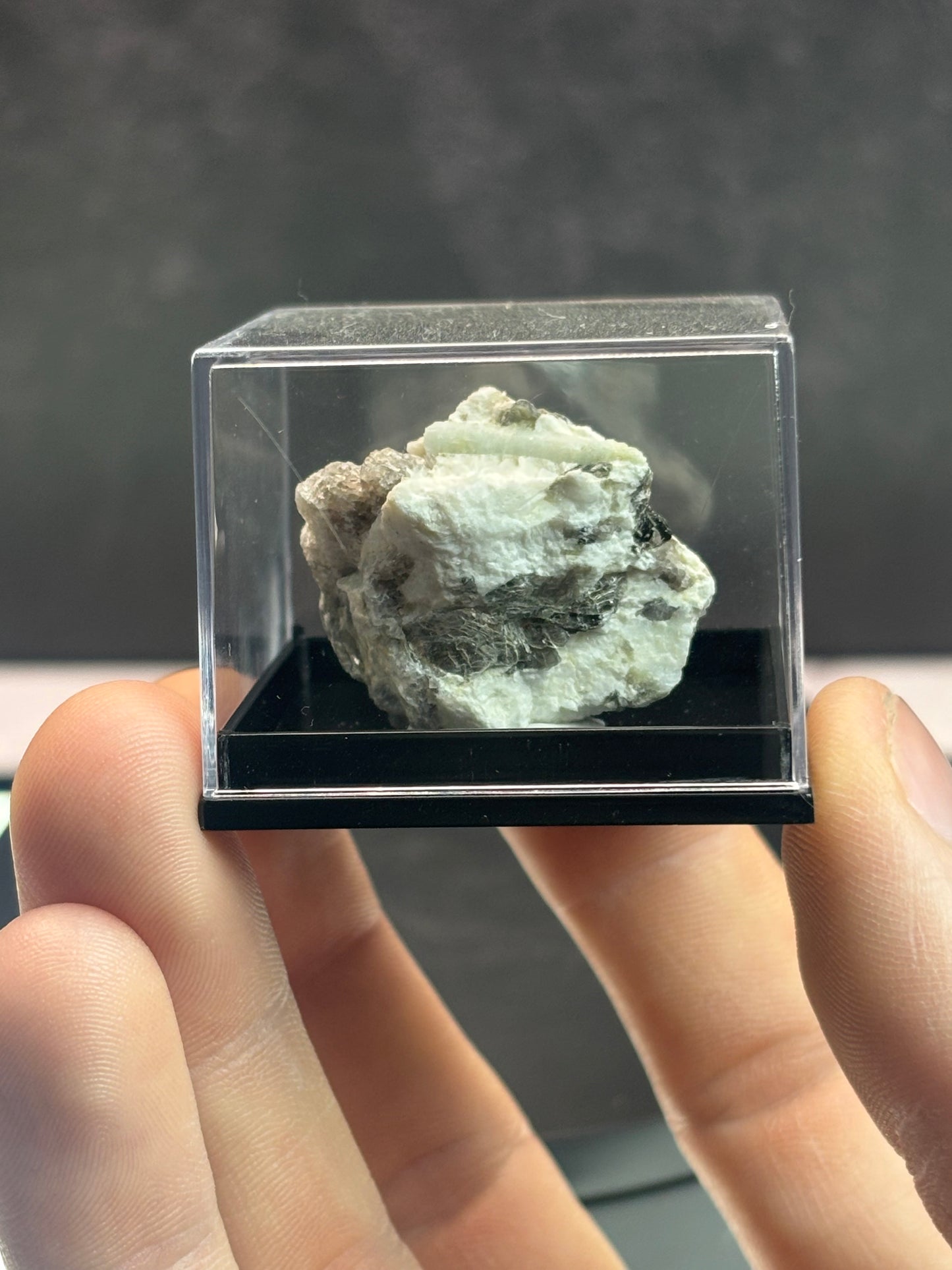 Aquamarine, Smokey Quartz, and Mica On Feldspar