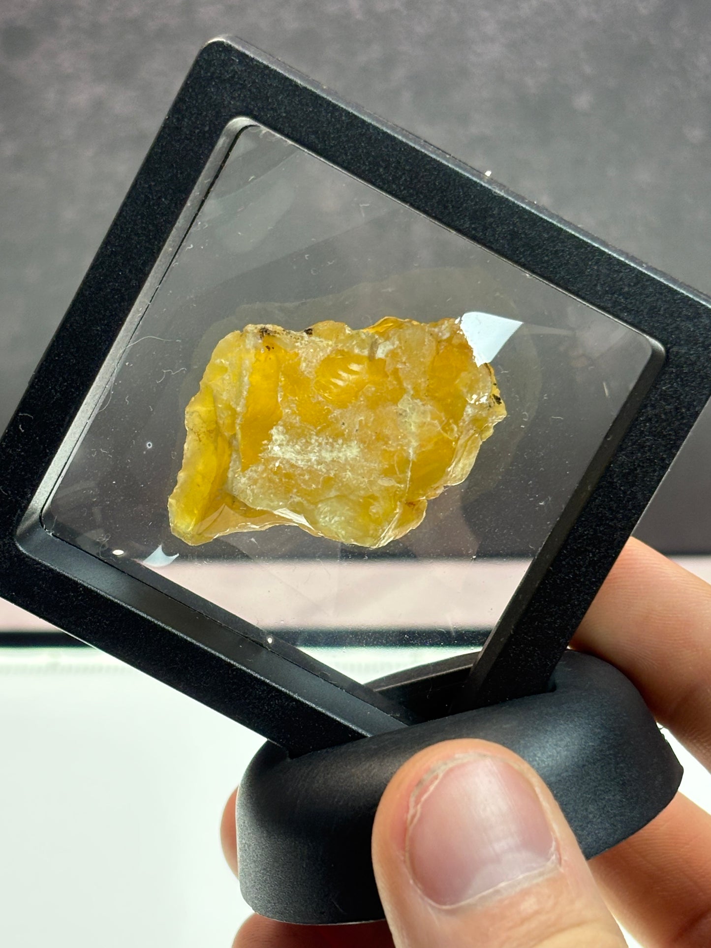 Translucent Yellow Opal Specimen! 2.5” Display