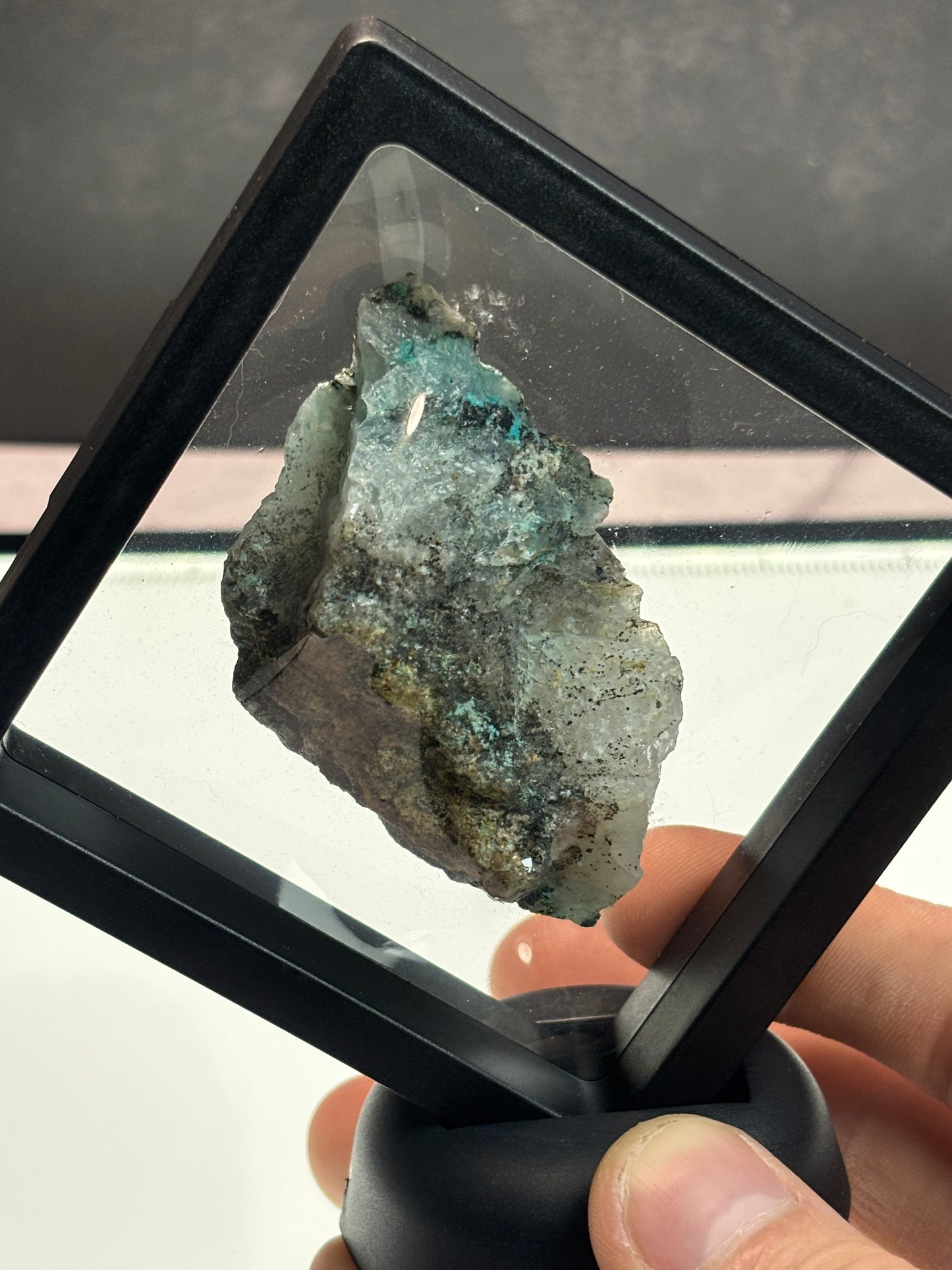Chrysocolla on Quartz! 3.5” Display