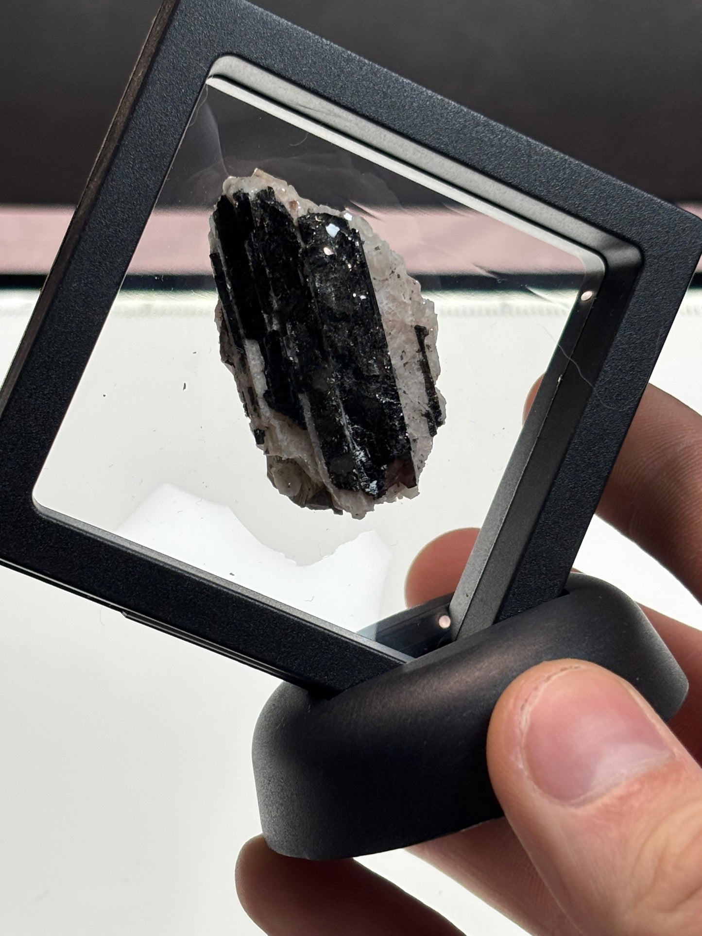 Black Tourmaline on Matrix W/ Mica