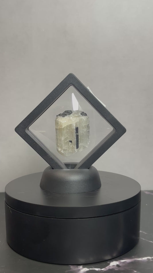 Black Tourmaline on a Crystal Matrix! - Brazil